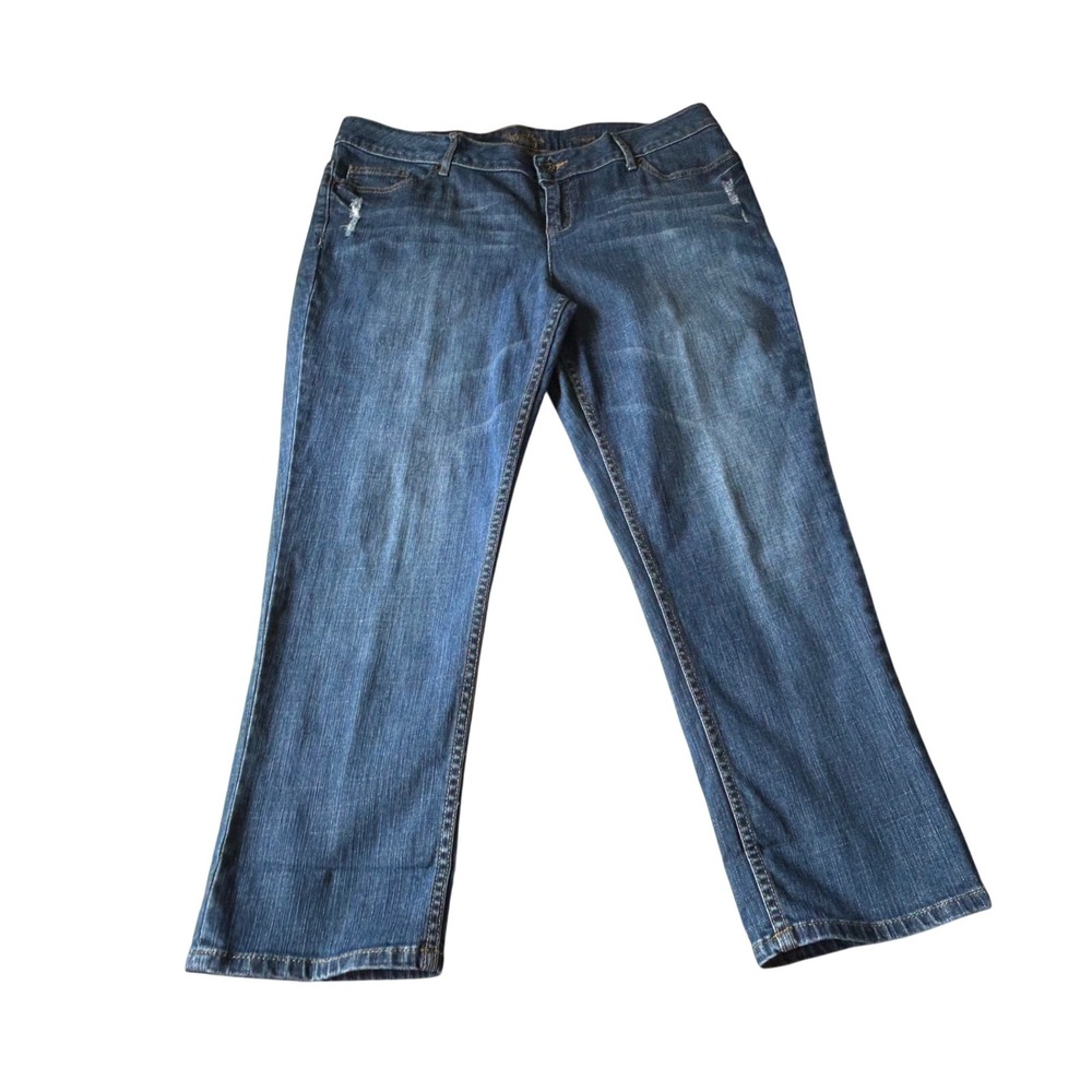 Simply Vera Vera Wang Jeans Womens Size 14 Straight Leg Medium Wash Denim‎